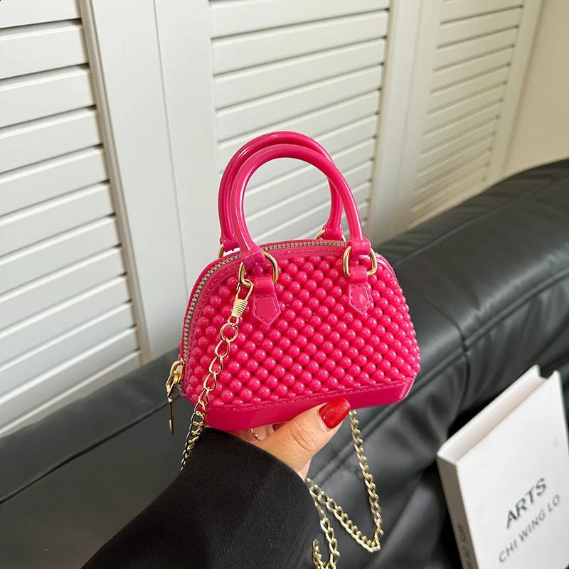 fashion little fragrance chain bag jelly pearl kids beach vacation shell girl candy color coin purse