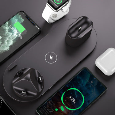 6 in 1 Wireless Fast Charging Dock Station for iPhone, Watch, and Phone
