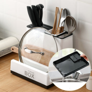 Multi-Purpose Kitchen Knife & Tableware Storage Rack – Smart & Stylish Organizer