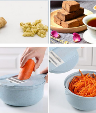 Slicer & Vegetable Cutter with Strainer