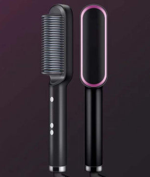 2-in-1 Hair Straightener & Curling Hot Comb