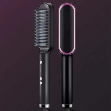 2-in-1 Hair Straightener & Curling Hot Comb