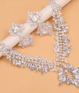 Stonefans Crystal Wedding Jewelry Set – 2 Piece Necklace & Earrings for Women