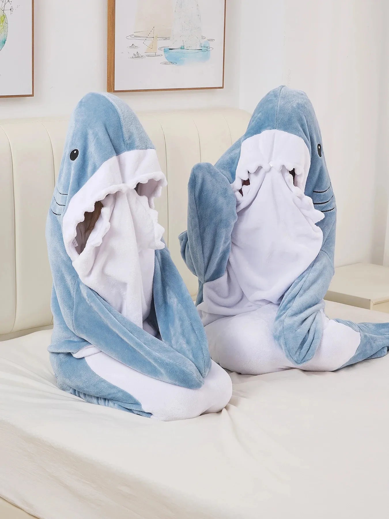 Shark Blanket Adult Shark Blanket Super Soft Cozy Flannel Hoodie Shark Blanket Hoodie Adult Wearable Shark Blanket Shark Blanket 240328