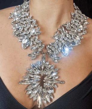 Stonefans Crystal Wedding Jewelry Set – 2 Piece Necklace & Earrings for Women