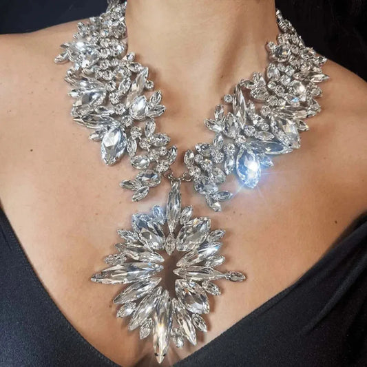 Stonefans Crystal Wedding Jewelry Set – 2 Piece Necklace & Earrings for Women