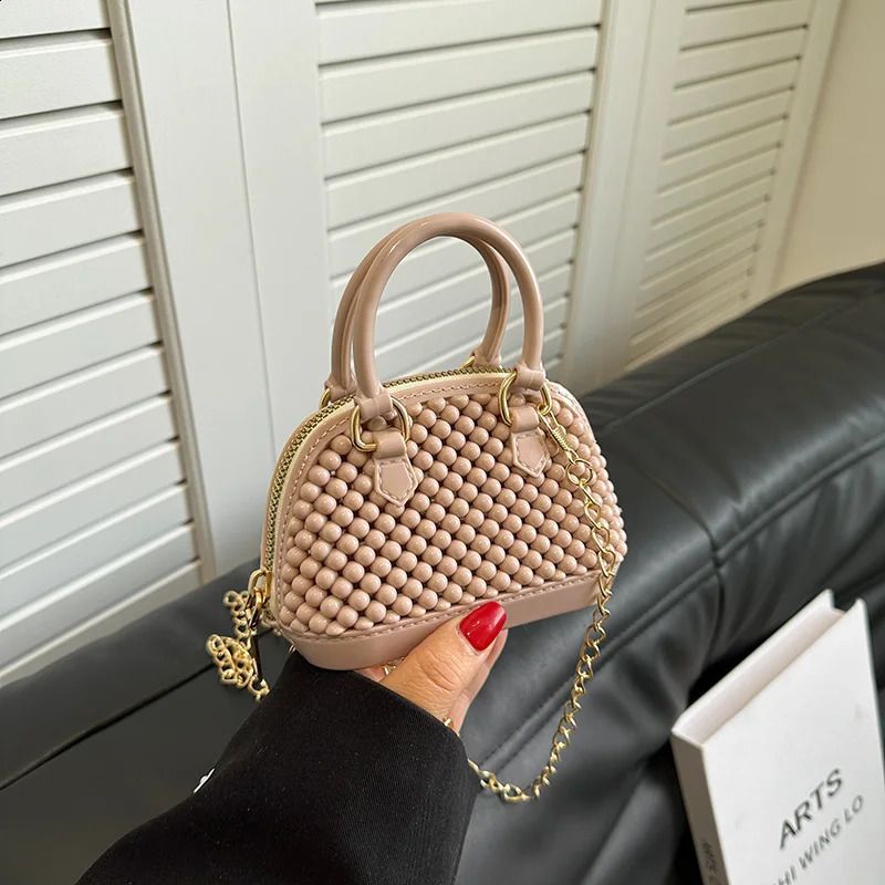 fashion little fragrance chain bag jelly pearl kids beach vacation shell girl candy color coin purse