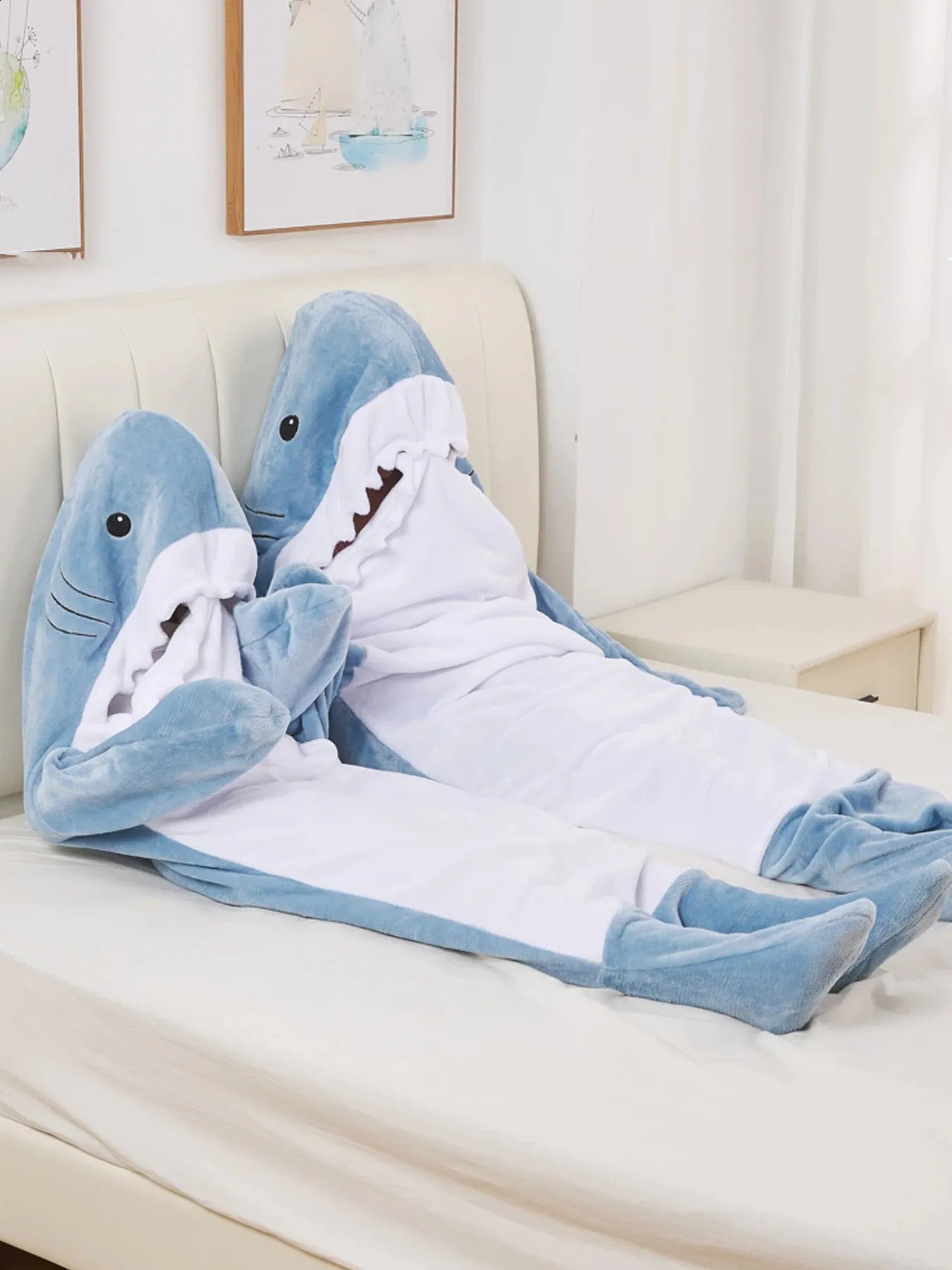Shark Blanket Adult Shark Blanket Super Soft Cozy Flannel Hoodie Shark Blanket Hoodie Adult Wearable Shark Blanket Shark Blanket 240328