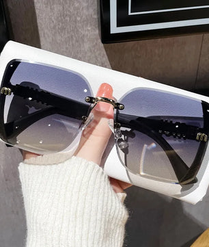 Half Frame Luxury Sunglasses with Premium Texture