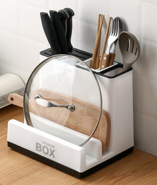 Multi-Purpose Kitchen Knife & Tableware Storage Rack – Smart & Stylish Organizer