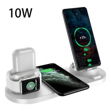 6 in 1 Wireless Fast Charging Dock Station for iPhone, Watch, and Phone