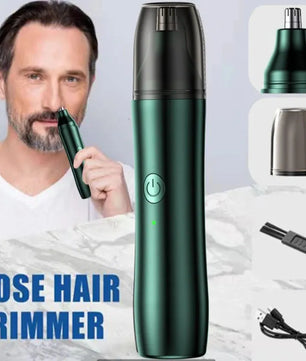 2-in-1 Rechargeable Nose & Ear Hair Trimmer – Safe & Painless Grooming