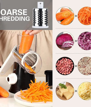 3-in-1 Rotary Cheese Grater & Vegetable Slicer