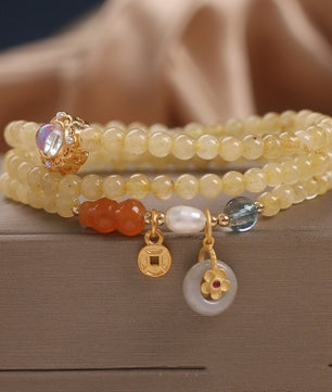 Natural Amethyst Multi-Circle Bracelet for Women