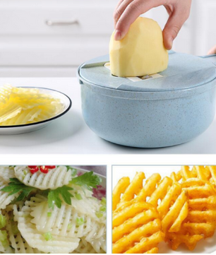 Slicer & Vegetable Cutter with Strainer