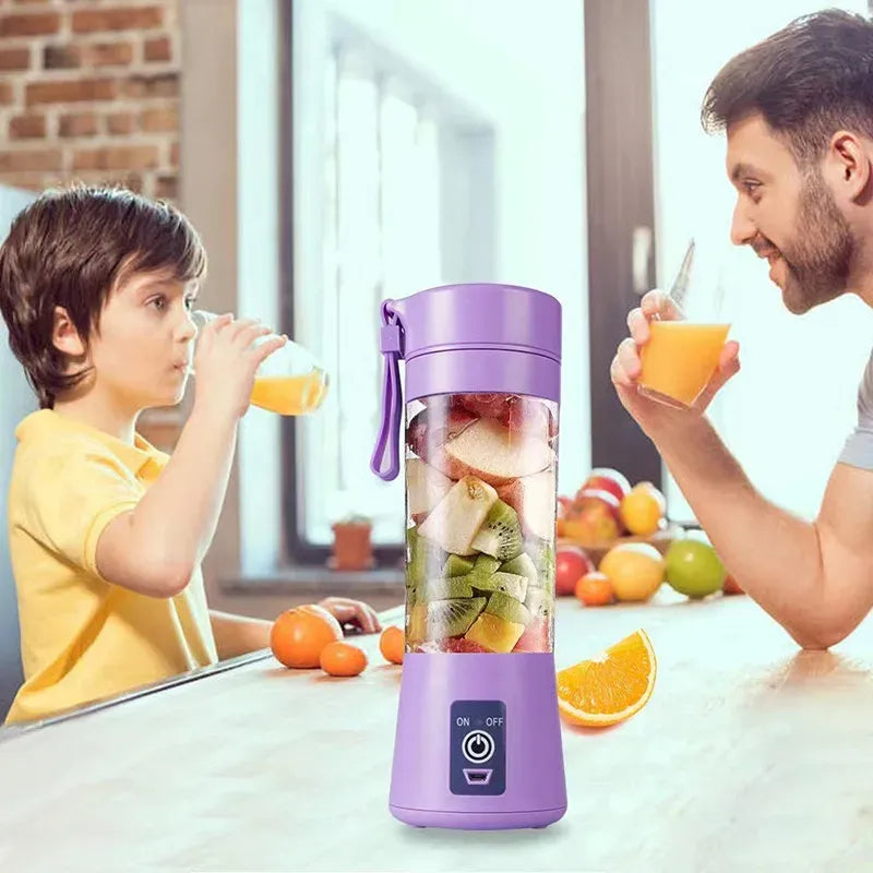 380Ml Juicer Personal With Travel Cup USB Portable Electric Blender Rechargeable Juicer Bottle Fruit Vegetable Kitchen Tools