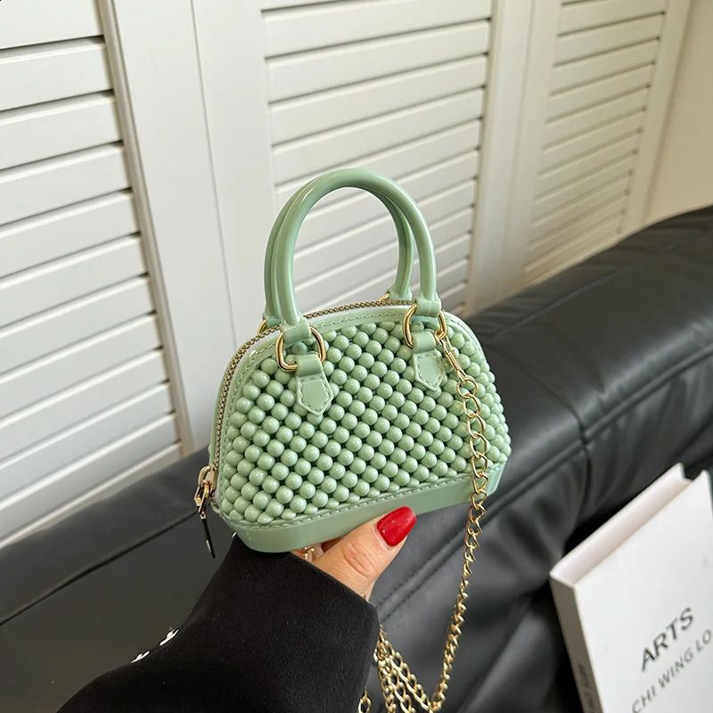 fashion little fragrance chain bag jelly pearl kids beach vacation shell girl candy color coin purse