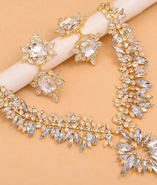 Stonefans Crystal Wedding Jewelry Set – 2 Piece Necklace & Earrings for Women