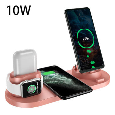 6 in 1 Wireless Fast Charging Dock Station for iPhone, Watch, and Phone