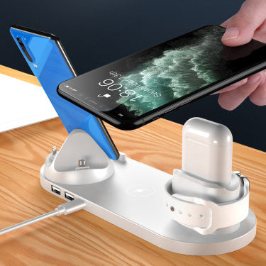 6 in 1 Wireless Fast Charging Dock Station for iPhone, Watch, and Phone