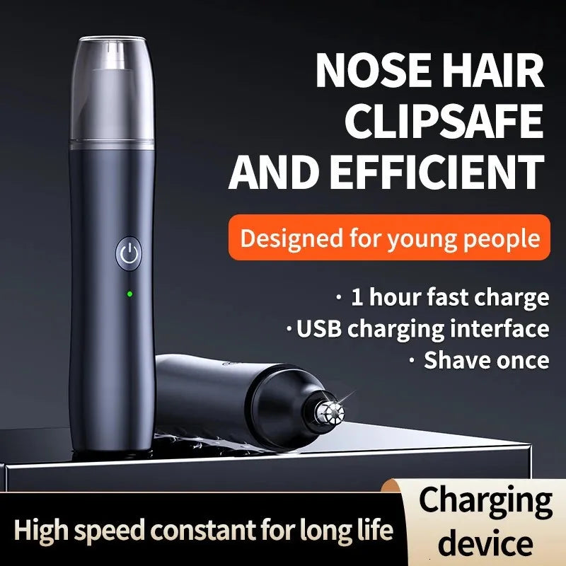 2-in-1 Rechargeable Nose & Ear Hair Trimmer – Safe & Painless Grooming