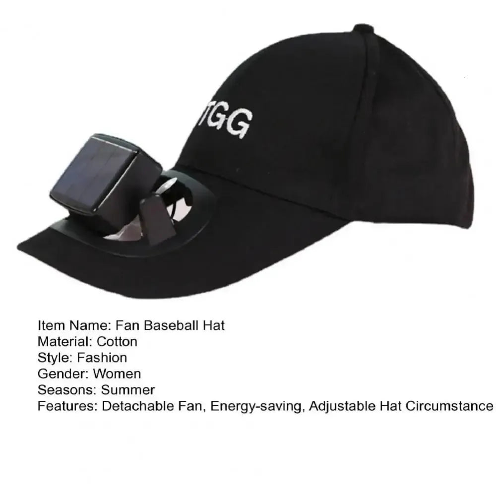 Cap With Solar Fan