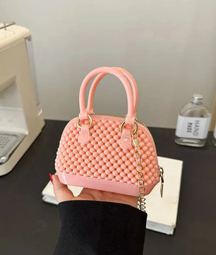 fashion little fragrance chain bag jelly pearl kids beach vacation shell girl candy color coin purse