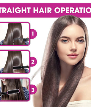 2-in-1 Hair Straightener & Curling Hot Comb