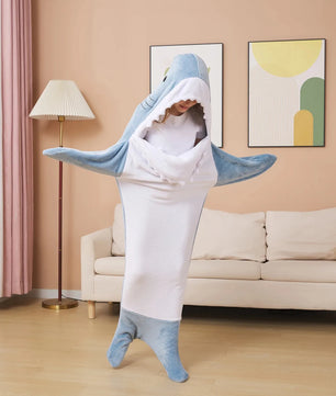 Shark Blanket Adult Shark Blanket Super Soft Cozy Flannel Hoodie Shark Blanket Hoodie Adult Wearable Shark Blanket Shark Blanket 240328