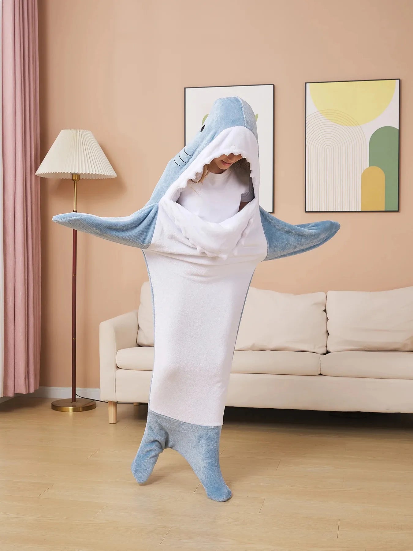 Shark Blanket Adult Shark Blanket Super Soft Cozy Flannel Hoodie Shark Blanket Hoodie Adult Wearable Shark Blanket Shark Blanket 240328