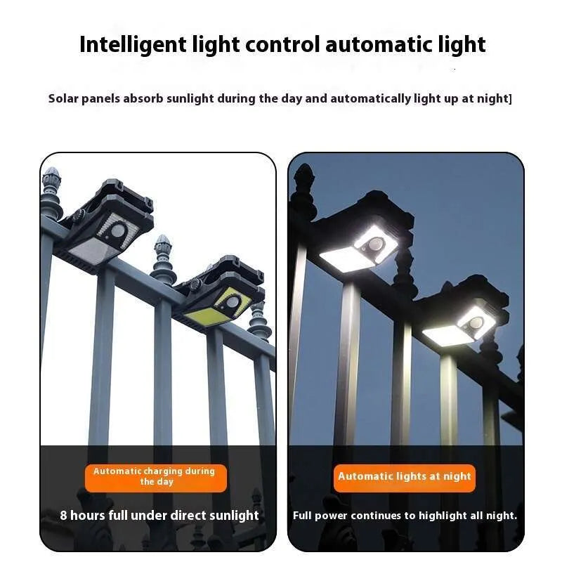 Luyao Solar Motion Sensor Wall Light – No-Drill Outdoor LED