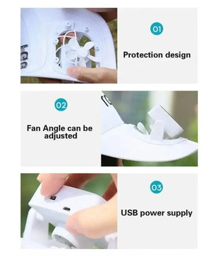 Cap With Solar Fan