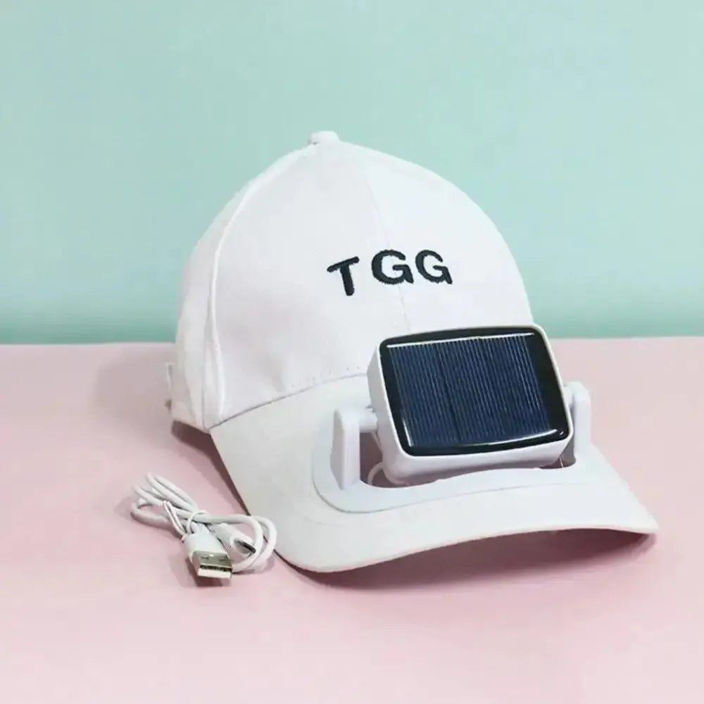 Cap With Solar Fan