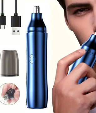 2-in-1 Rechargeable Nose & Ear Hair Trimmer – Safe & Painless Grooming
