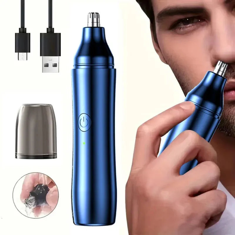2-in-1 Rechargeable Nose & Ear Hair Trimmer – Safe & Painless Grooming