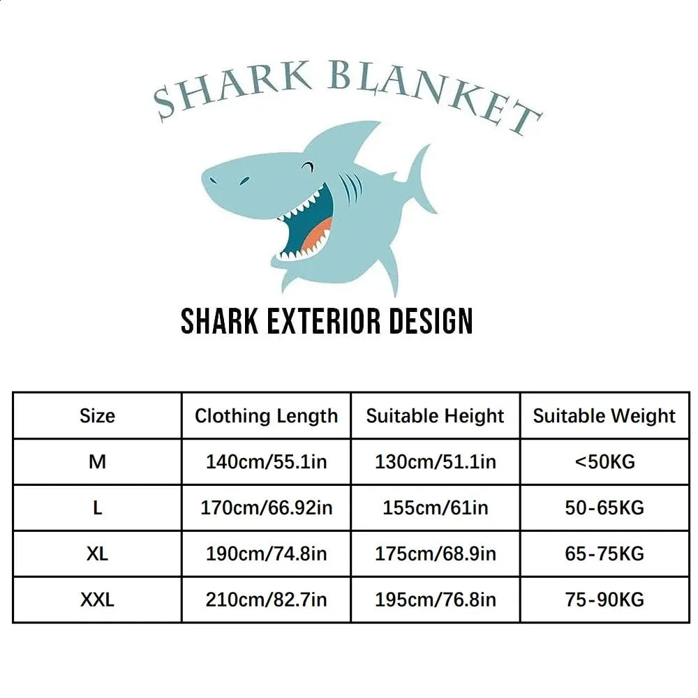 Shark Blanket Adult Shark Blanket Super Soft Cozy Flannel Hoodie Shark Blanket Hoodie Adult Wearable Shark Blanket Shark Blanket 240328