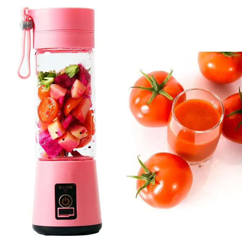 380Ml Juicer Personal With Travel Cup USB Portable Electric Blender Rechargeable Juicer Bottle Fruit Vegetable Kitchen Tools