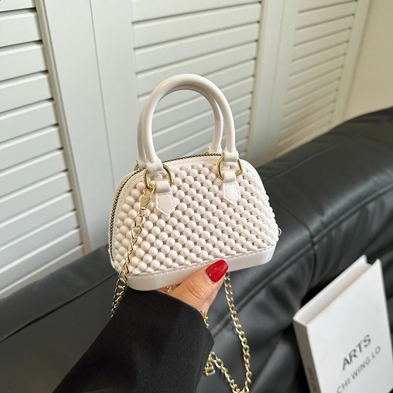 fashion little fragrance chain bag jelly pearl kids beach vacation shell girl candy color coin purse